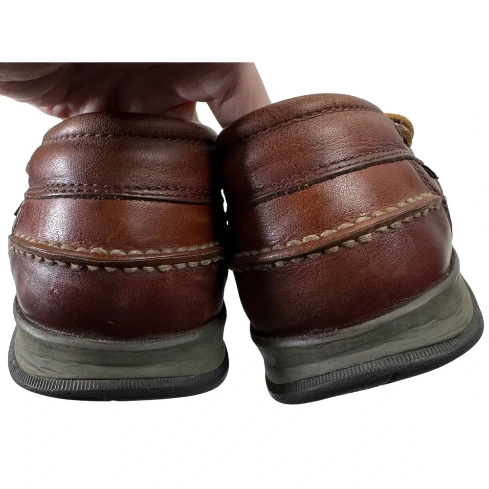 Mephisto Spinnaker Boat Shoes Mens 9.5 Brown Leather Air-Bag System Loafer